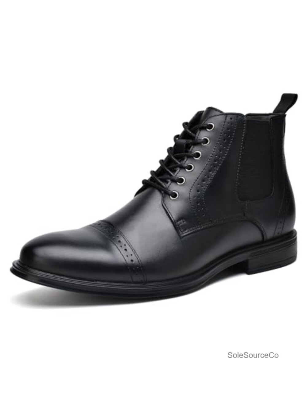 Mens Chelsea Boots Premium Leather Slip-On Ankle Dress Boots